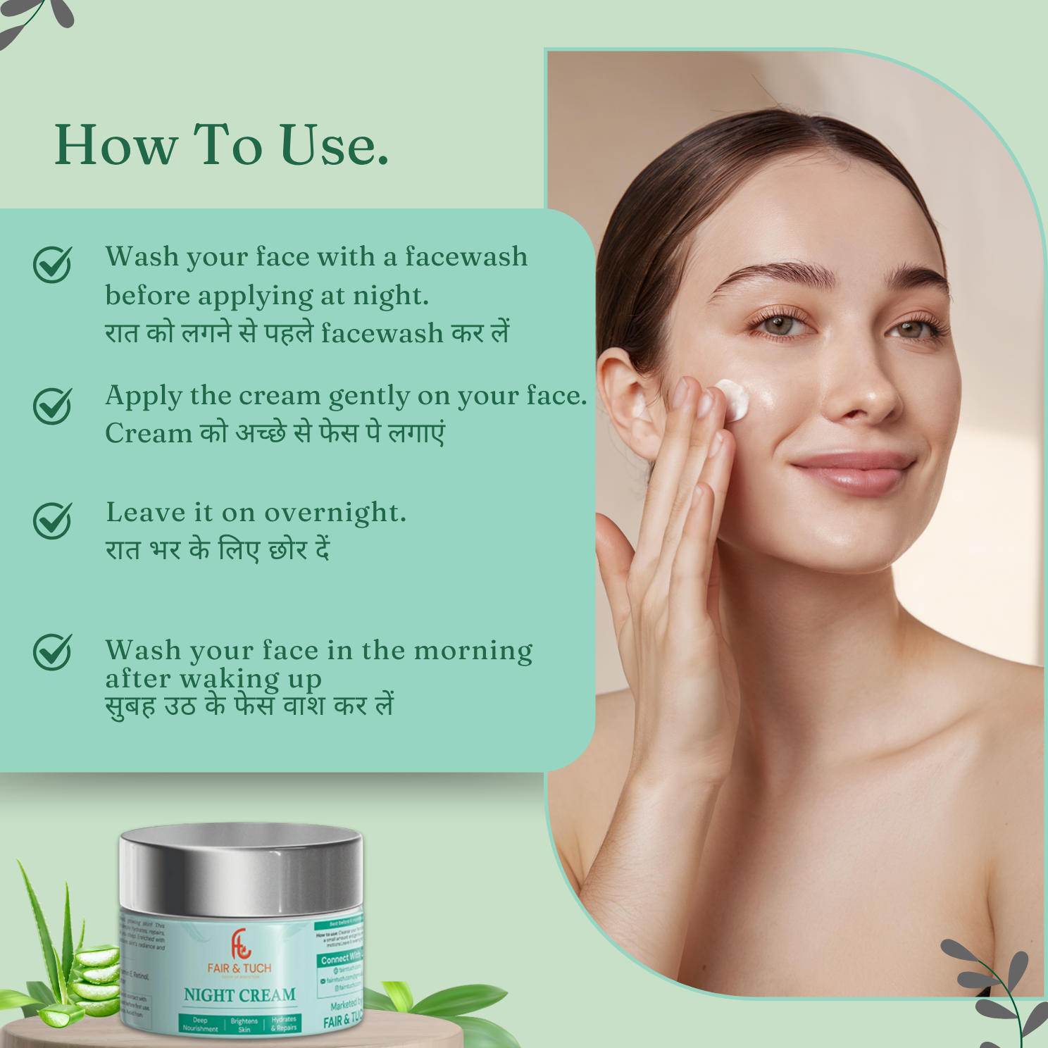 Face Whitening Night Cream Duo – Brightening Combo Pack